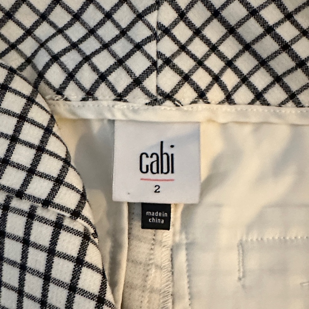 CAbi Black and White Plaid trousers - Picture 2 of 2
